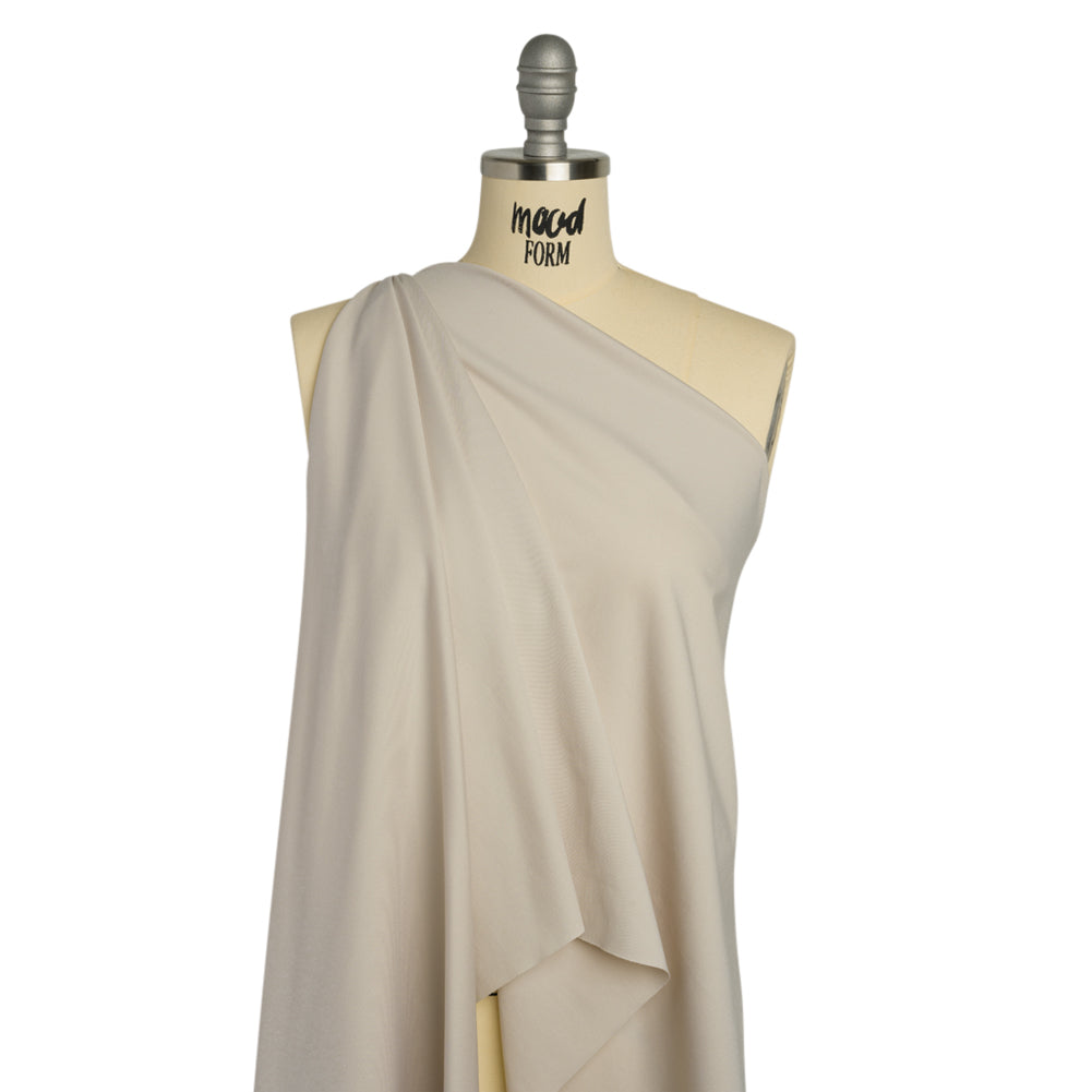 Polyester Interlock Knit - Light Stone Gray Drape