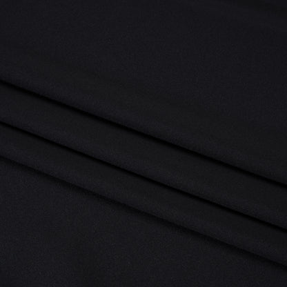 Stretch Polyester Interlock Knit - Black Folded