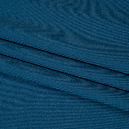 Polyester Interlock Knit - Evening Blue Folded