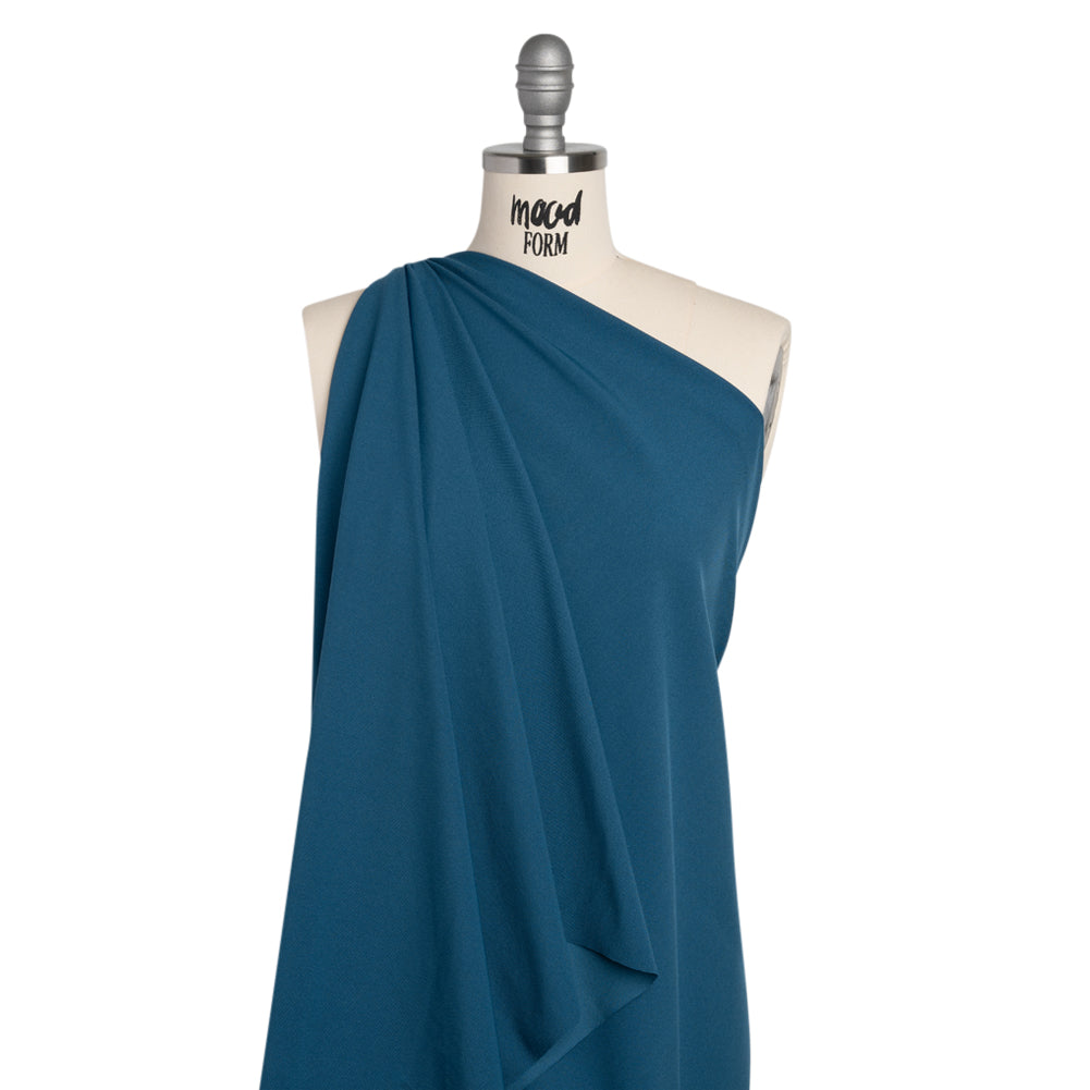 Polyester Interlock Knit - Evening Blue Drape