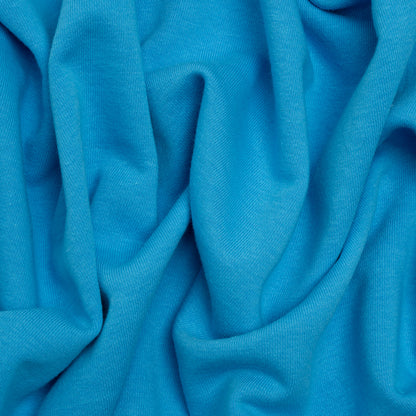 Cotton and Polyester French Terry - Turquoise Blue