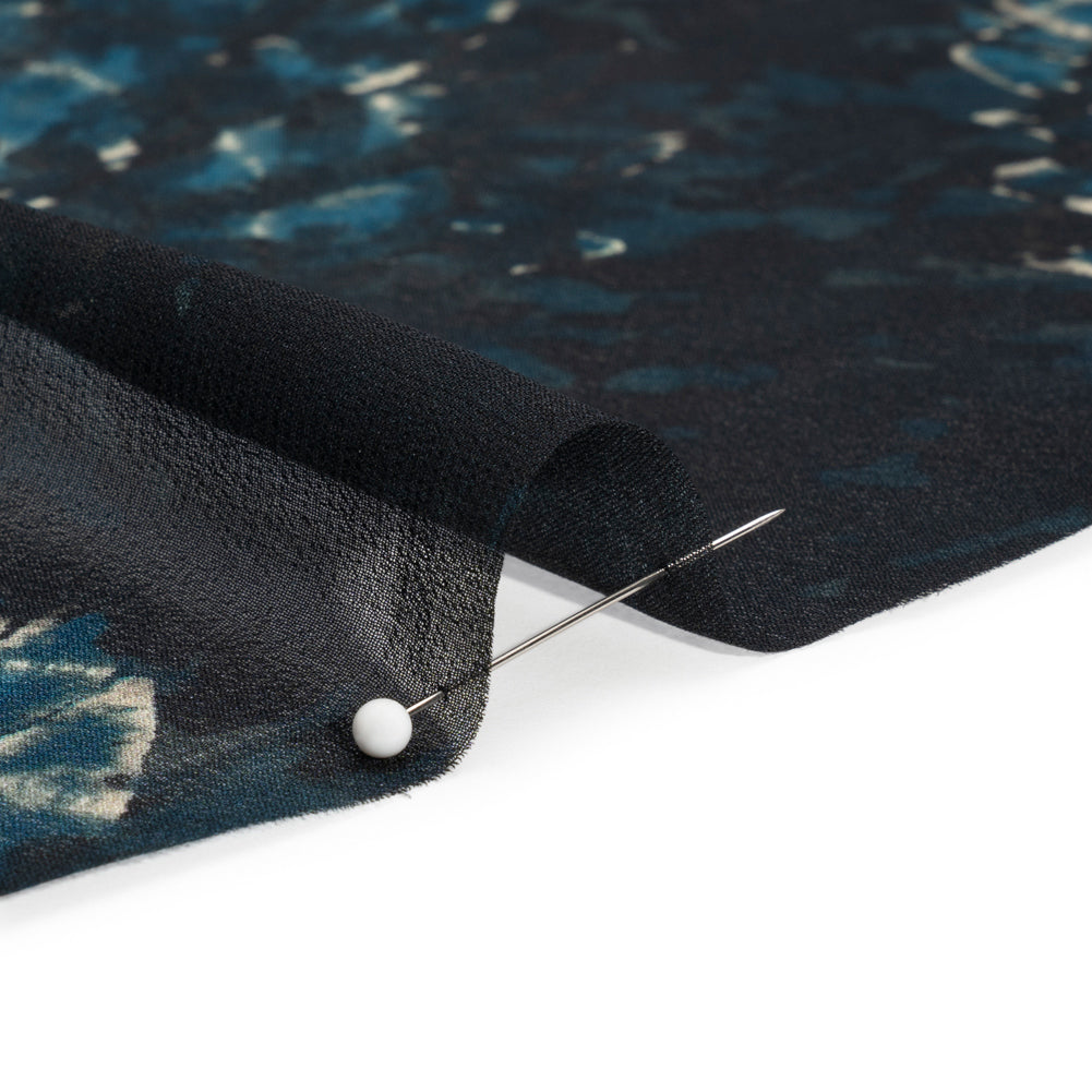 Mood Exclusive Navy All Fanned Out Viscose Chiffon Folded