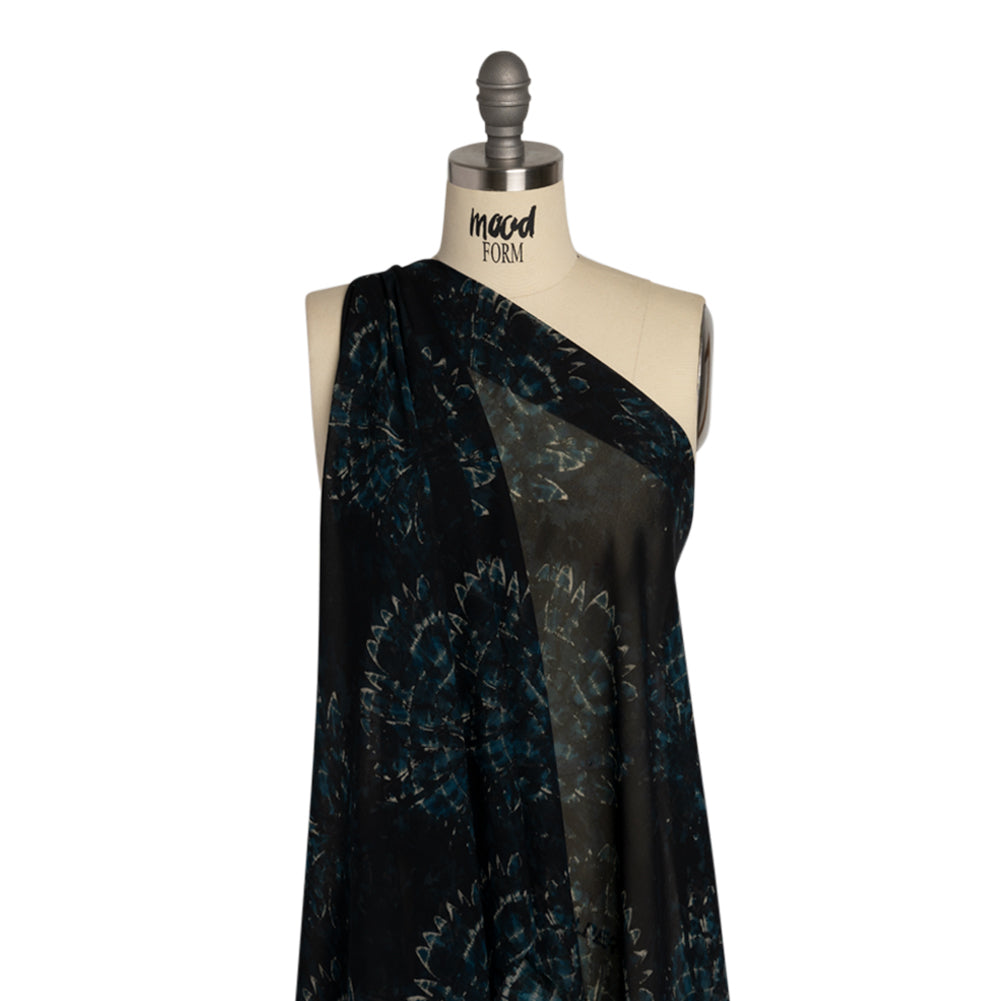 Mood Exclusive Navy All Fanned Out Viscose Chiffon Detail