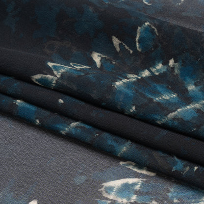 Mood Exclusive Navy All Fanned Out Viscose Chiffon Full