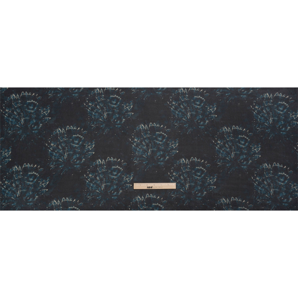 Mood Exclusive Navy All Fanned Out Viscose Chiffon Drape