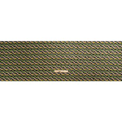 Geometric Burnout Polyester Woven Print - Green Zig Zags - Mood Exclusive Wicked Will Island Drape