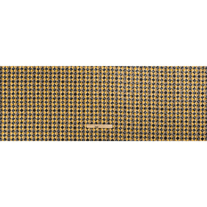 Geometric Burnout Polyester Woven Print - Yellow and Black Geometric - Mood Exclusive Raw Honey Glow Drape