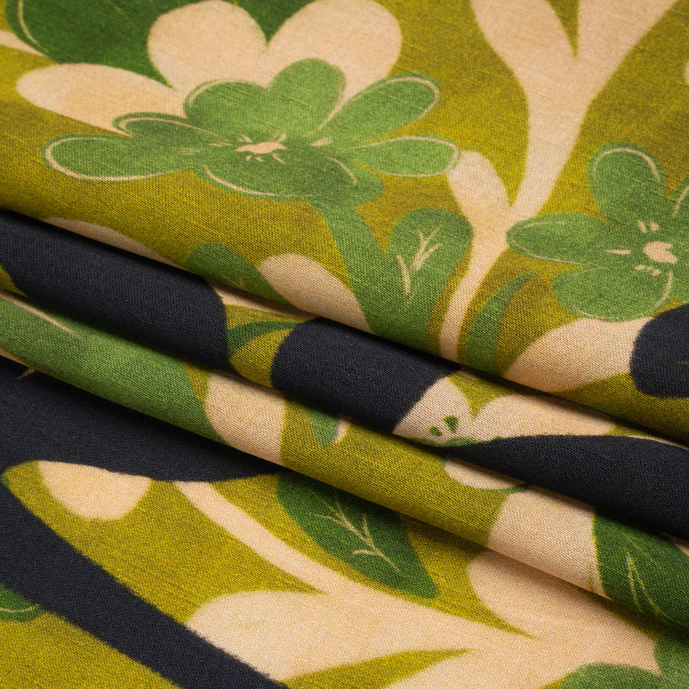 Mood Exclusive Green Tree of Life Striped Viscose Dobby Full