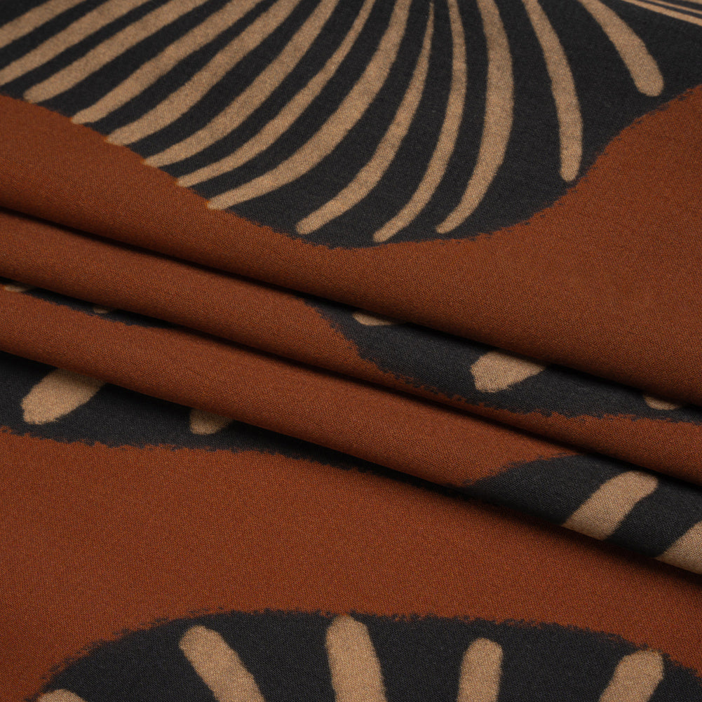 Mood Exclusive Brown Maggie's Medallions Striped Viscose Dobby Full