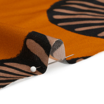 Mood Exclusive Orange Maggie's Medallions Striped Viscose Dobby Folded