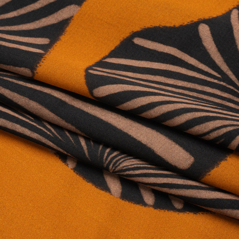 Mood Exclusive Orange Maggie's Medallions Striped Viscose Dobby Full