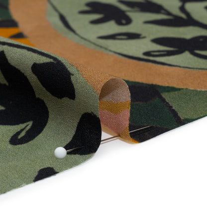 Mood Exclusive Mustard Vine Time Lightweight Recycled Polyester Crepe Detail