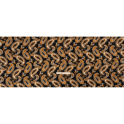 Mood Exclusive Black Here's to Paisley Lightweight Recycled Polyester Crepe Full