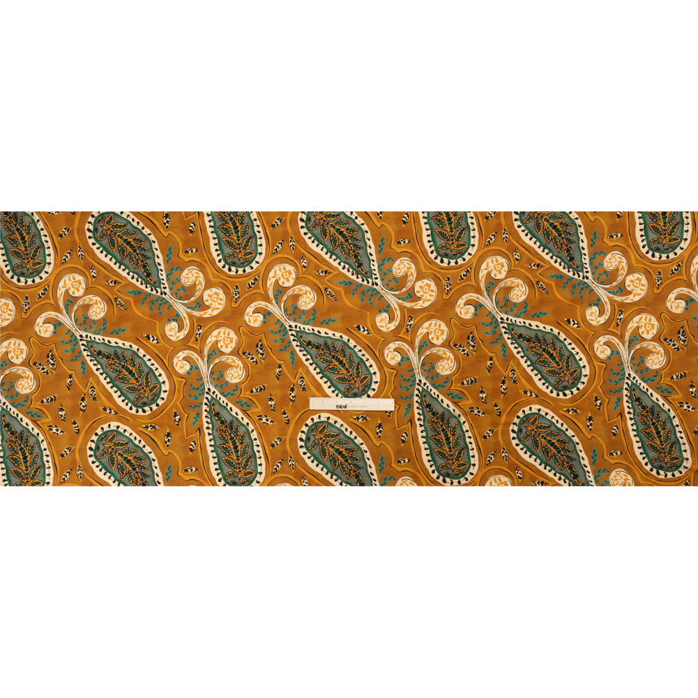 Mood Exclusive Tan Bountiful Blooms Lightweight Polyester Crepe Full