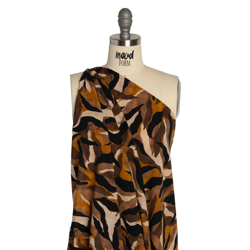 Mood Exclusive Brown Drowsy in Daintree Lightweight Polyester Crepe Drape