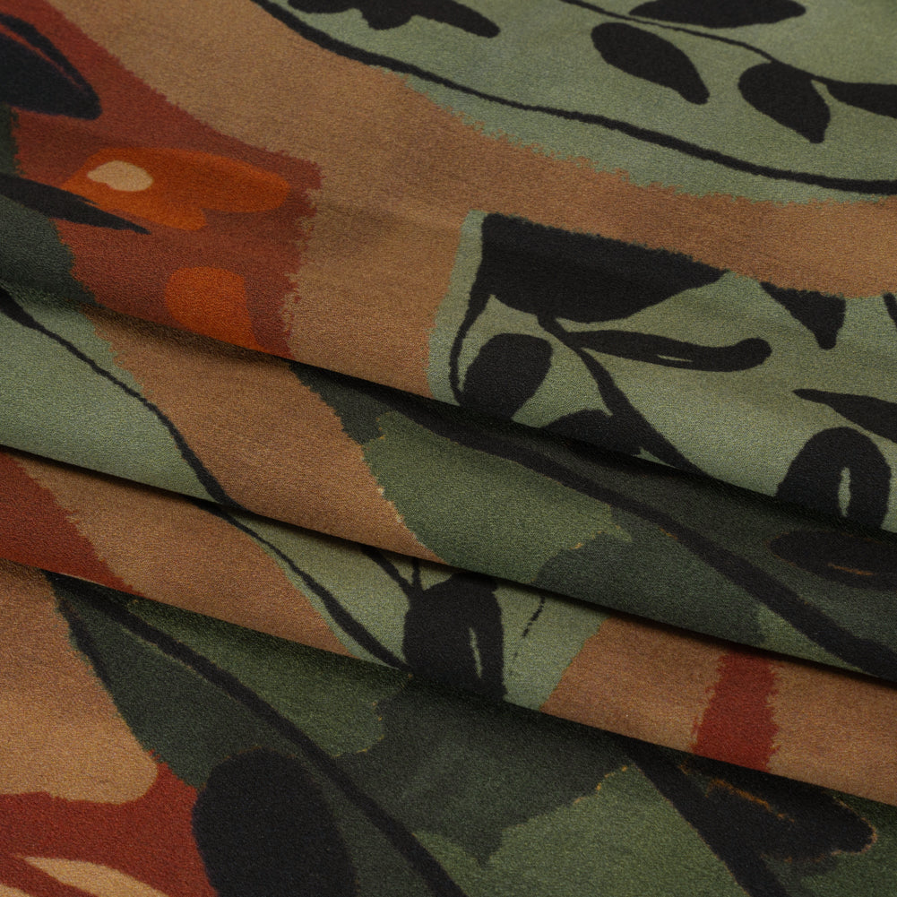 Mood Exclusive Rust Vine Time Lightweight Recycled Polyester Crepe Folded