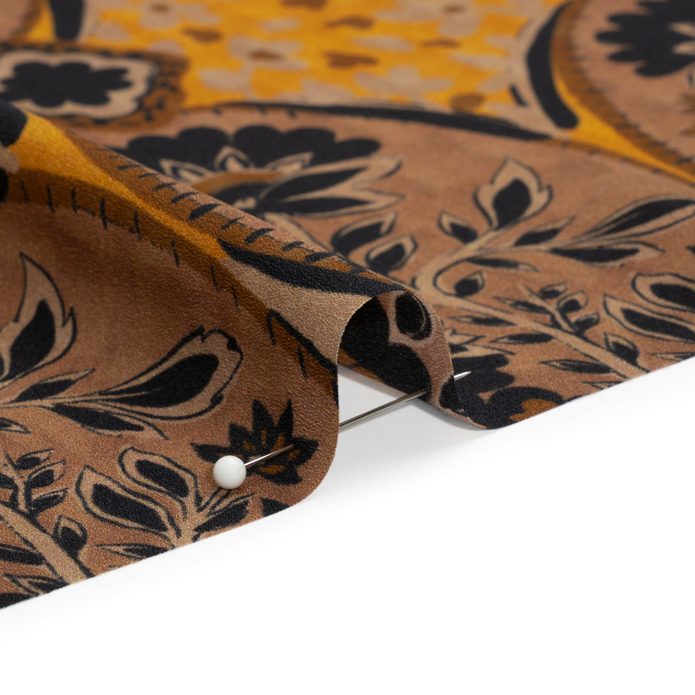 Mood Exclusive Brown Vale of Victoria Lightweight Polyester Crepe Detail