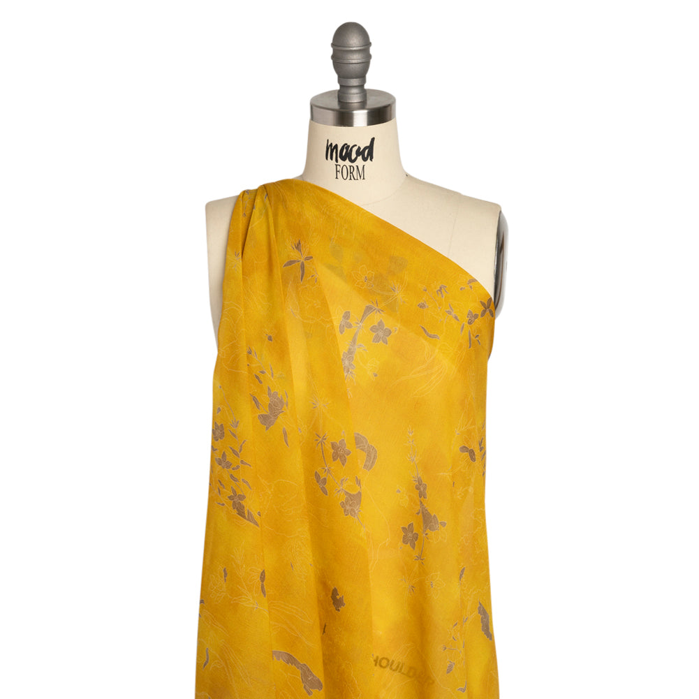 Mood Exclusive Goldenrod Quietly Cascades Viscose Chiffon Detail