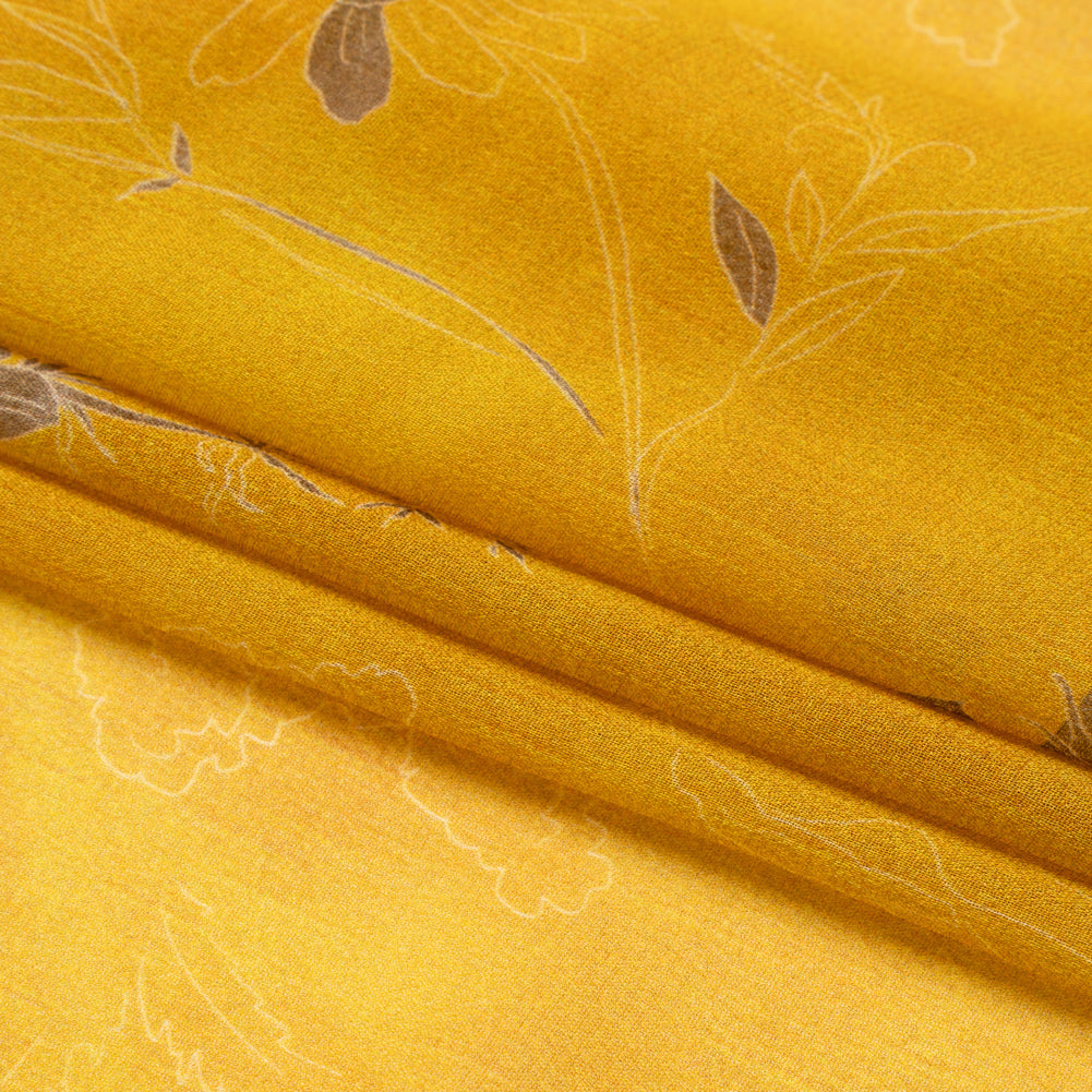 Mood Exclusive Goldenrod Quietly Cascades Viscose Chiffon Full