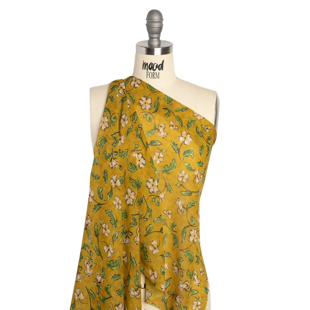 Mood Exclusive Yellow Beautiful Fool Viscose Chiffon Detail