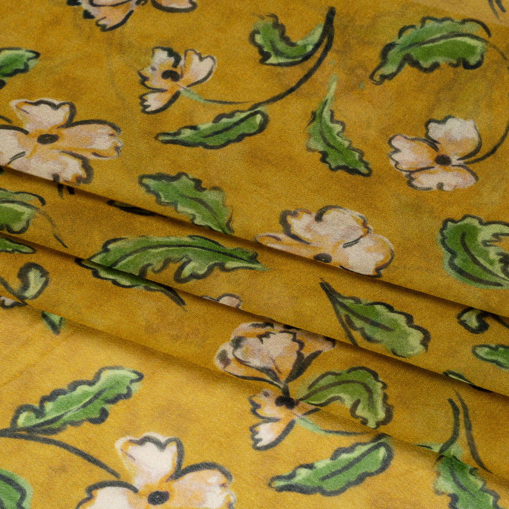 Mood Exclusive Yellow Beautiful Fool Viscose Chiffon Full