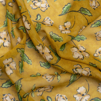 Mood Exclusive Yellow Beautiful Fool Viscose Chiffon