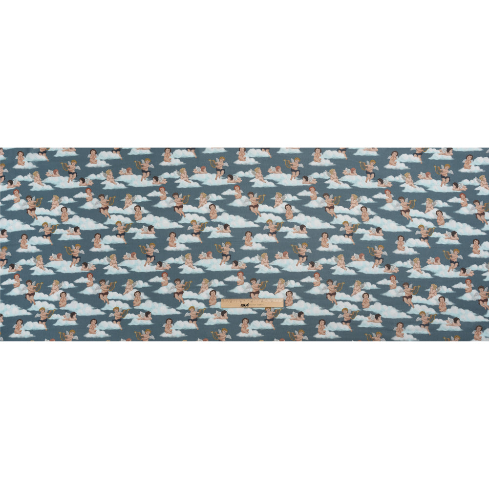 Mood Exclusive Blue Drowsy Dreamers Viscose Chiffon Drape