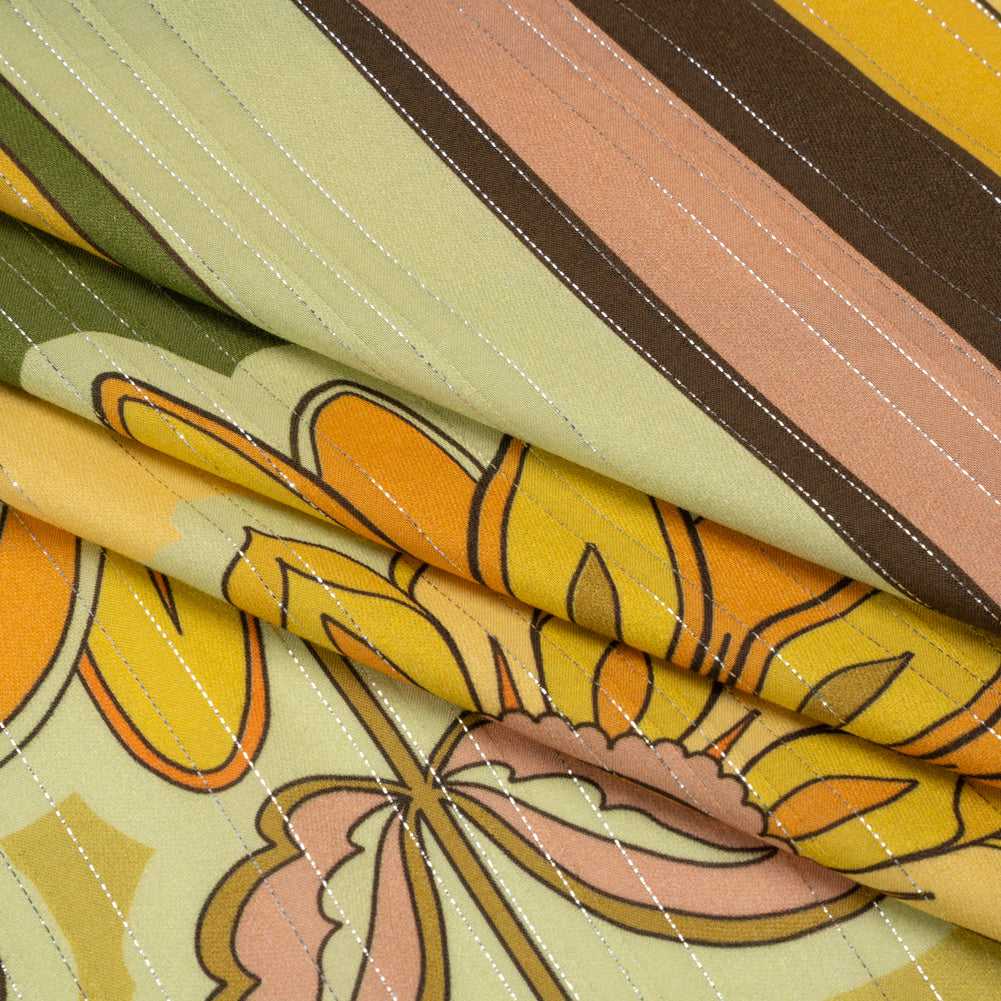 Mood Exclusive Matilda's Garden Metallic Striped Viscose Dobby Panel Full