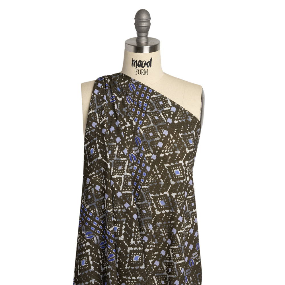 Mood Exclusive Black Sumatra Summit Crinkled Gauzy Viscose Crepe Detail