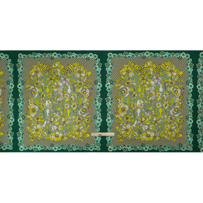 Mood Exclusive Green In Her Hair Crinkled Gauzy Viscose Crepe Panel Drape