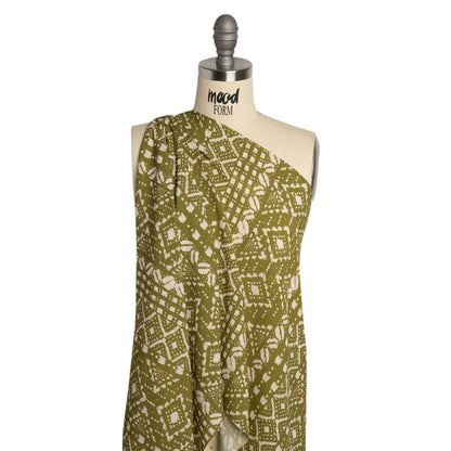 Mood Exclusive Green Sumatra Summit Crinkled Gauzy Viscose Crepe Detail