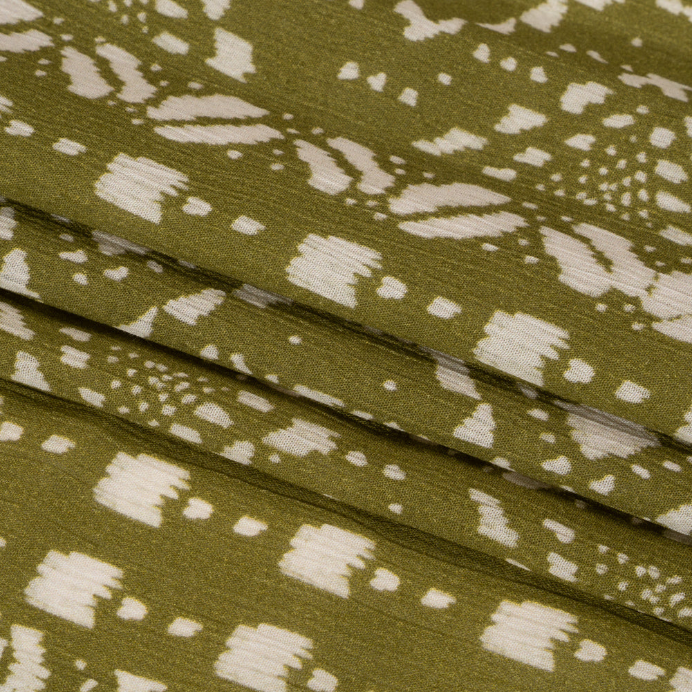 Mood Exclusive Green Sumatra Summit Crinkled Gauzy Viscose Crepe Full