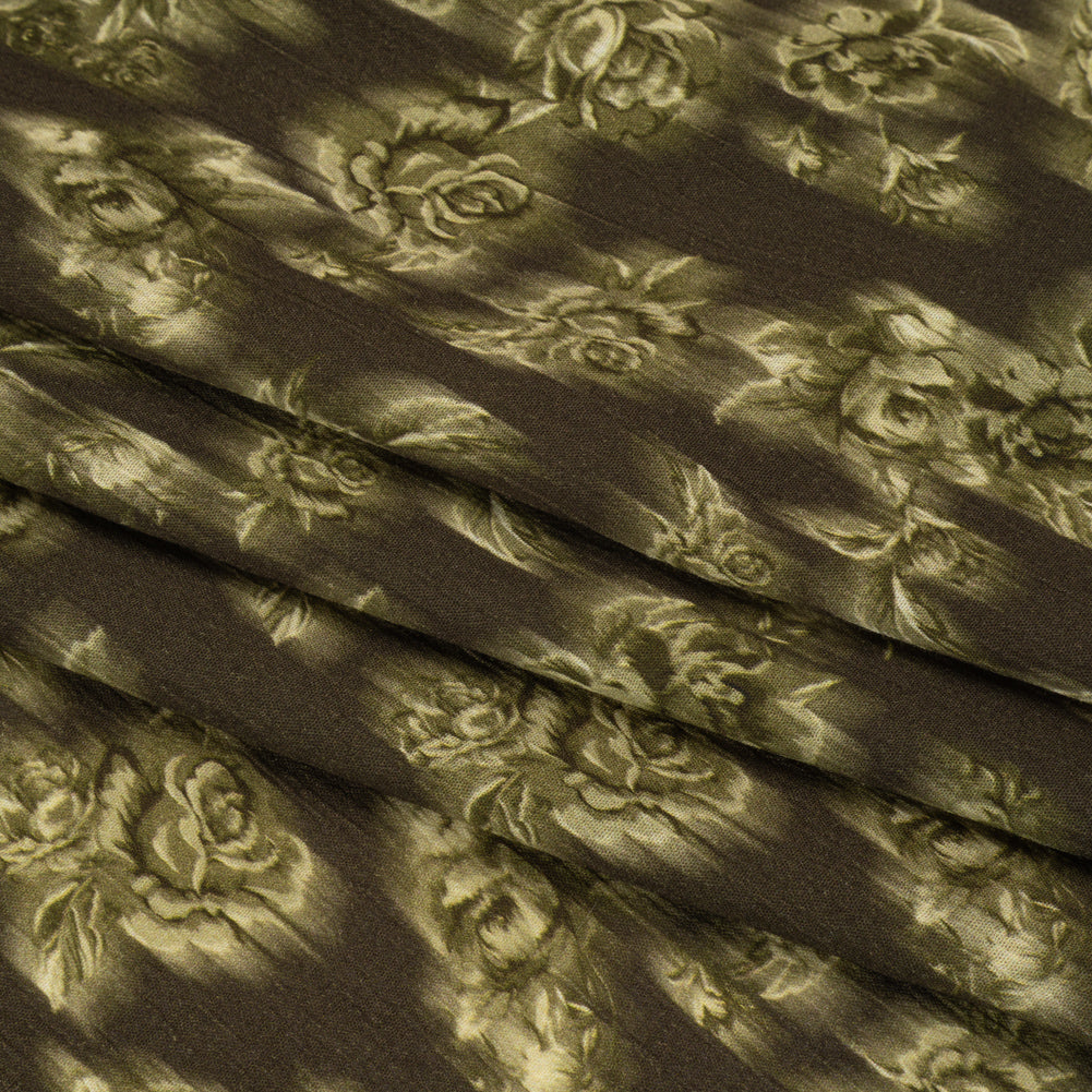 Mood Exclusive Olive Fragrant Feelings Crinkled Gauzy Viscose Crepe Full