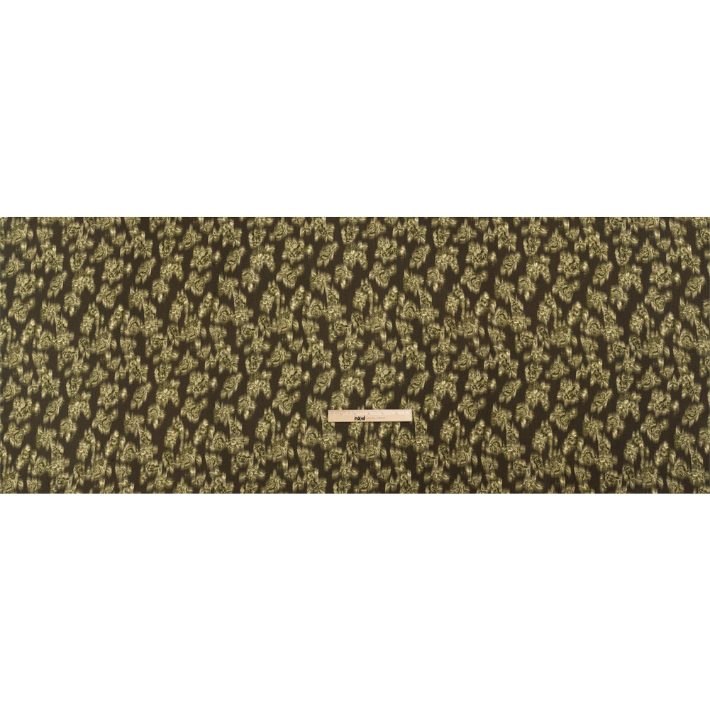 Mood Exclusive Olive Fragrant Feelings Crinkled Gauzy Viscose Crepe Drape