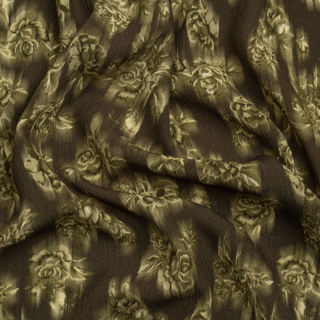 Mood Exclusive Olive Fragrant Feelings Crinkled Gauzy Viscose Crepe
