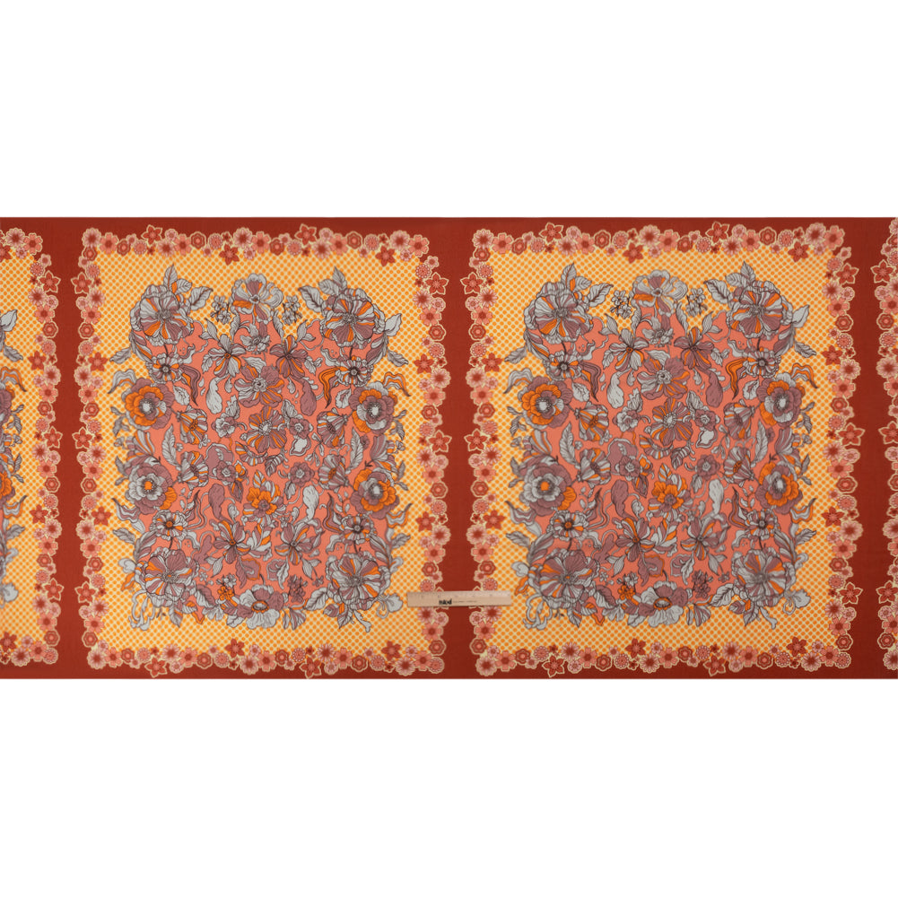 Mood Exclusive Orange In Her Hair Crinkled Gauzy Viscose Crepe Panel Drape