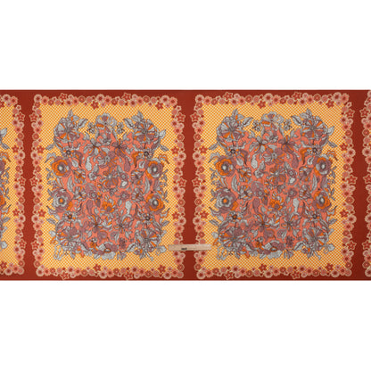 Mood Exclusive Orange In Her Hair Crinkled Gauzy Viscose Crepe Panel Drape