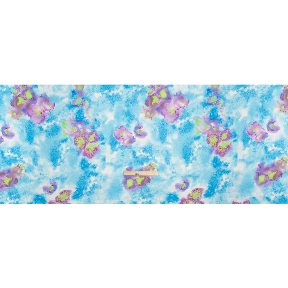 Mood Exclusive Blue Mindful Mapping Striped Viscose Dobby Drape