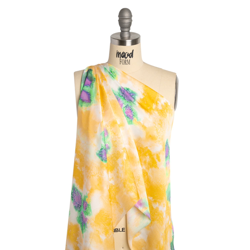 Mood Exclusive Yellow Mindful Mapping Striped Viscose Dobby Detail