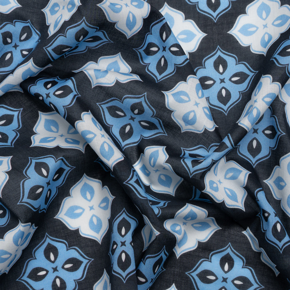 Mood Exclusive Blue Clover Lover Cotton Voile