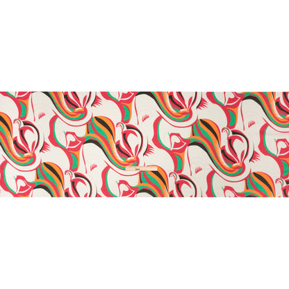 Metallic Viscose Woven Print - Pink, Green and White Abstract - Mood Exclusive Air Ride Full