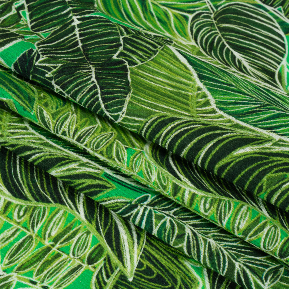 Mood Exclusive Green Tropic of Capricorn Slubbed Gauzy Cotton Woven Folded