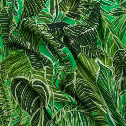 Mood Exclusive Green Tropic of Capricorn Slubbed Gauzy Cotton Woven
