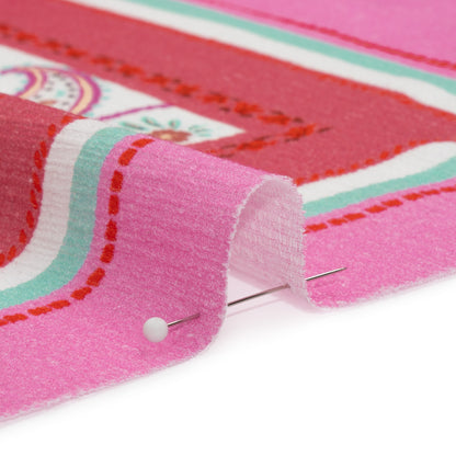 Mood Exclusive Pink Whimsical Wardrobe Slubbed Gauzy Cotton Woven Panel Detail