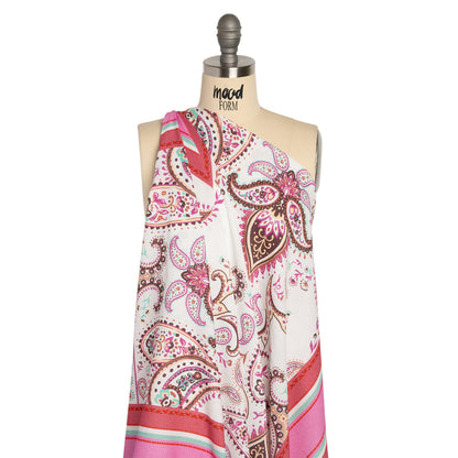 Mood Exclusive Pink Whimsical Wardrobe Slubbed Gauzy Cotton Woven Panel Drape