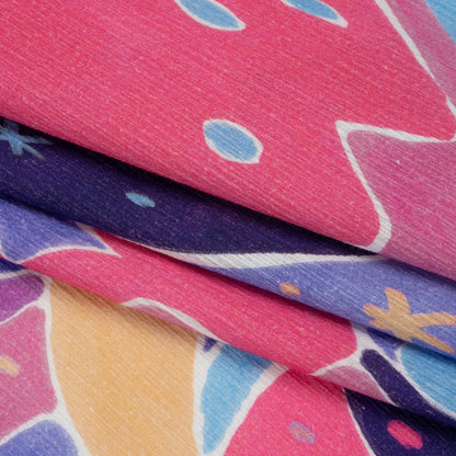 Mood Exclusive Pink Moonbeam Mountain Slubbed Gauzy Cotton Woven Folded