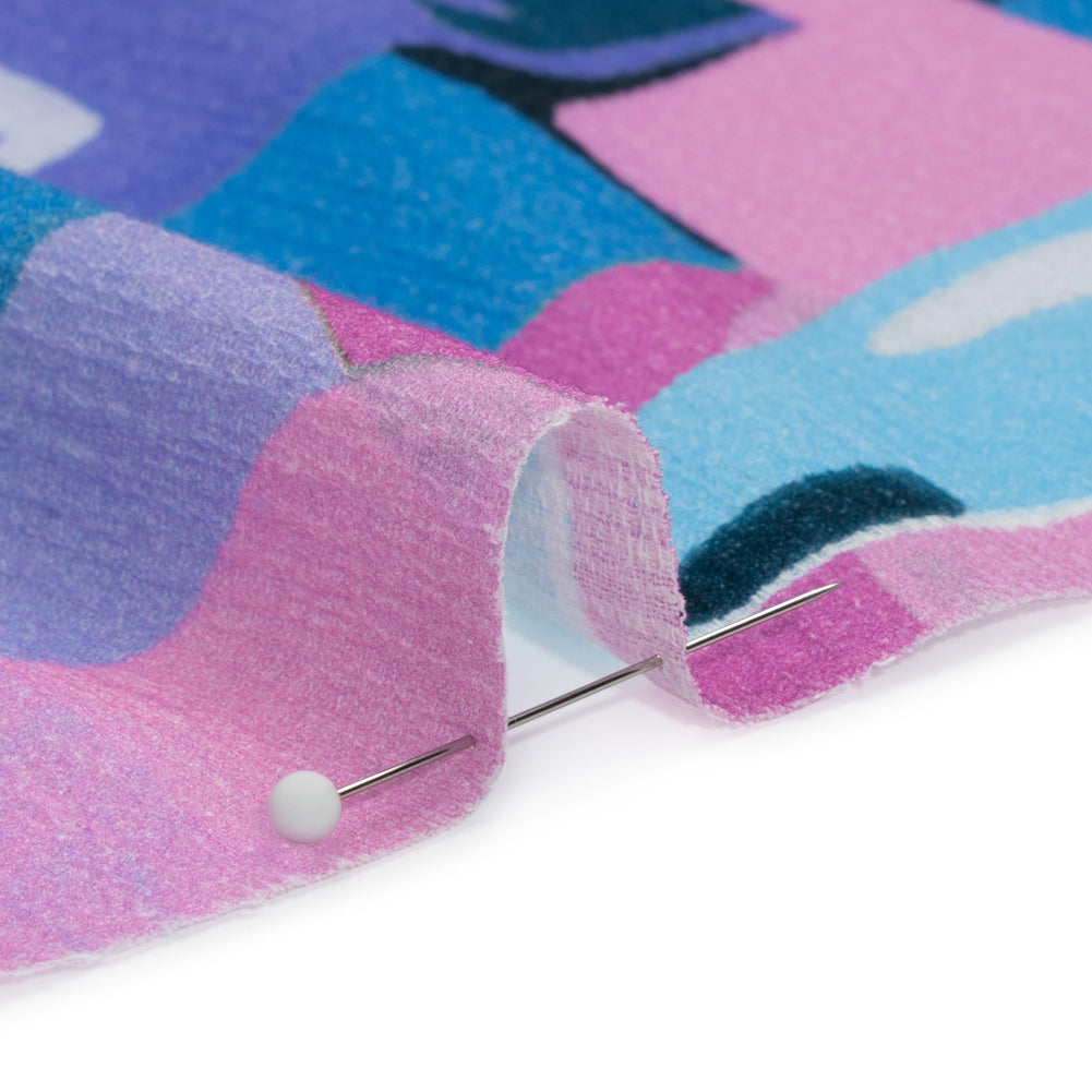 Mood Exclusive Purple Mid Mod Mushroom Slubbed Gauzy Cotton Woven Detail