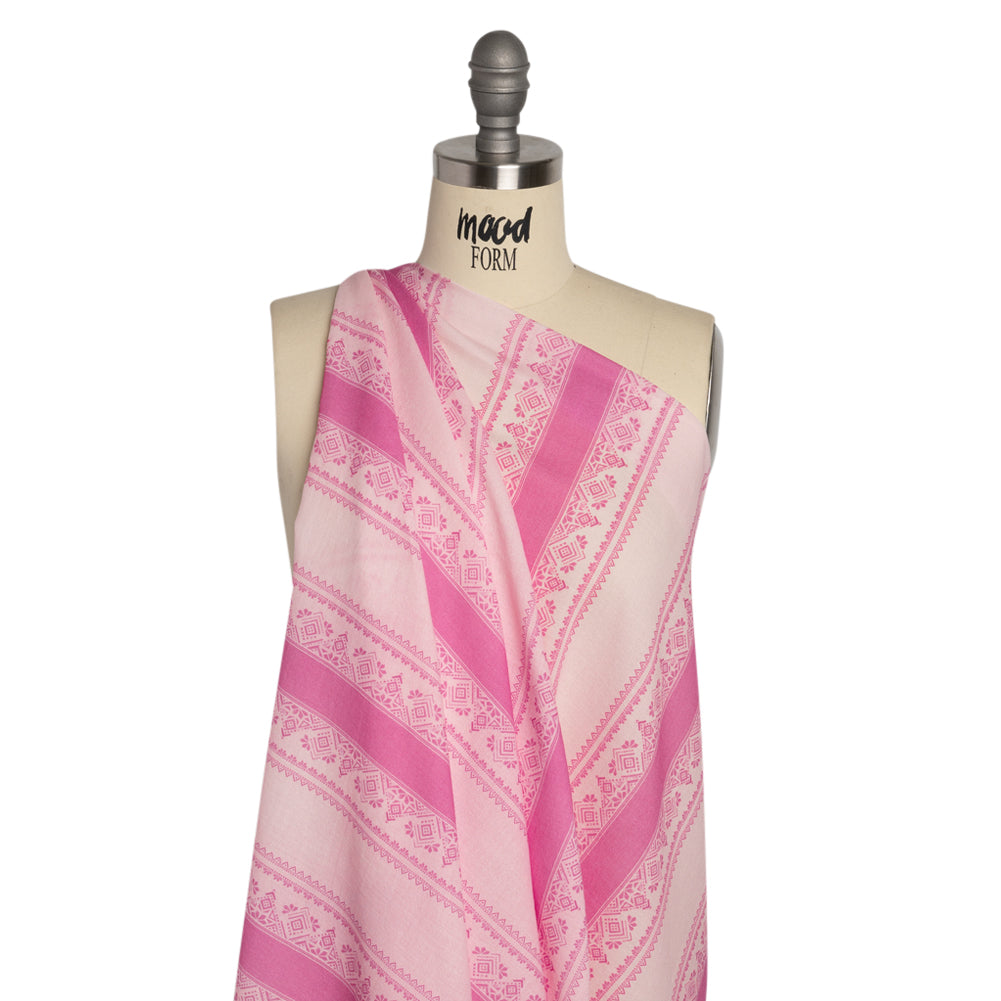 Mood Exclusive Pink Feel the Vibe Cotton Crepe Drape