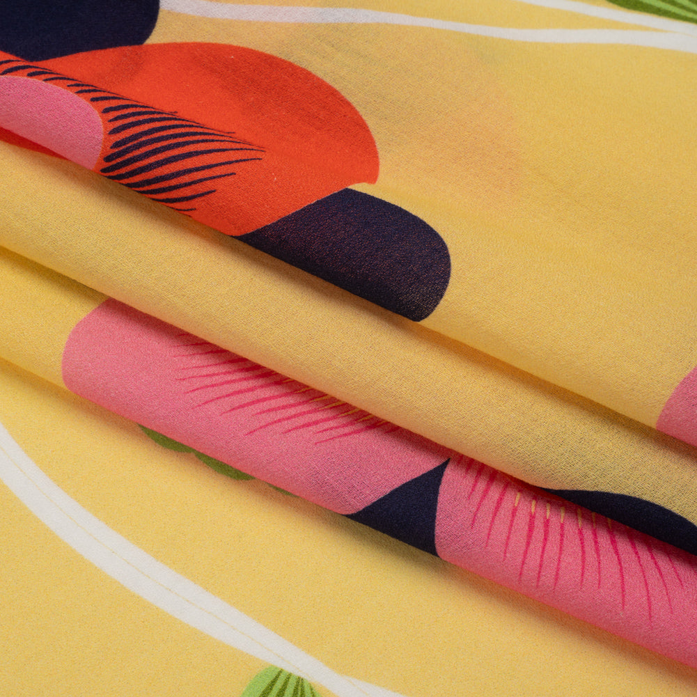 Mood Exclusive Yellow Coconut Breeze Cotton Crepe Folded