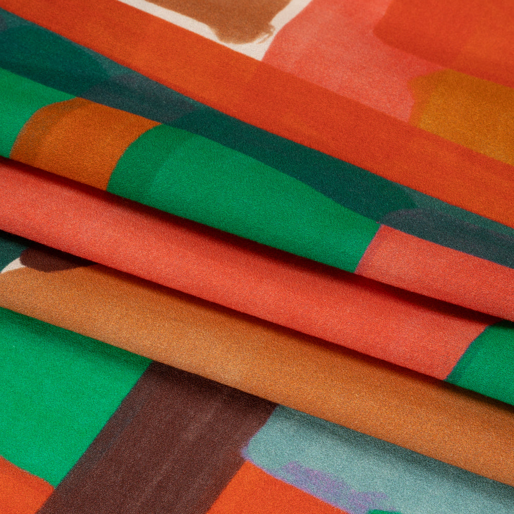 Mood Exclusive Earth Building Blocks Cotton Crepe Panel Folded